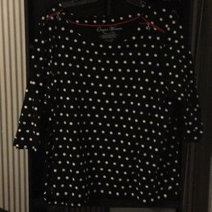 Black and white poka dot Blouse NBW